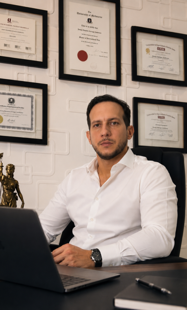 Jimmy Intriago abogado tributario y asesor empresarial en Ecuador